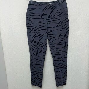 Rachel Zoe Women’s Medium Black Gray Animal Stripe Print High Waist Leggings
